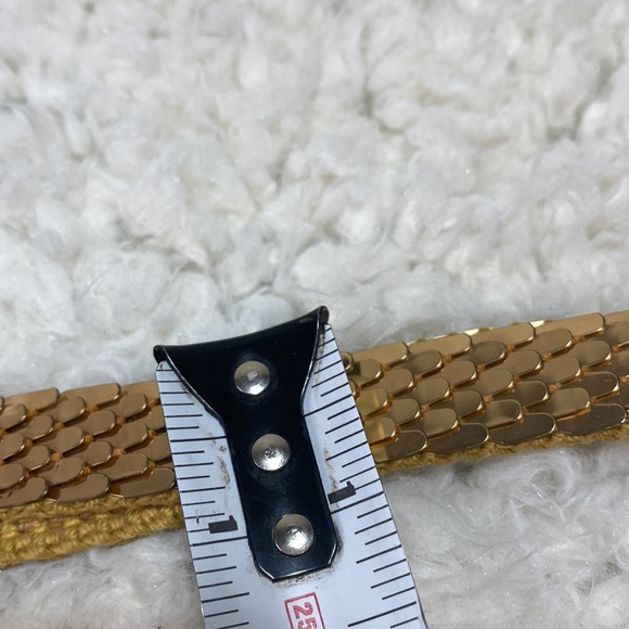 Woman vintage gold stretchy belt - Picture 5 of 6